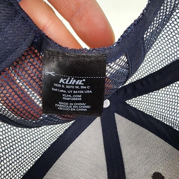 Kuhl Trucker Mesh Adult Adjustable Snapback Logo Hat Blue - Picture 8 of 10